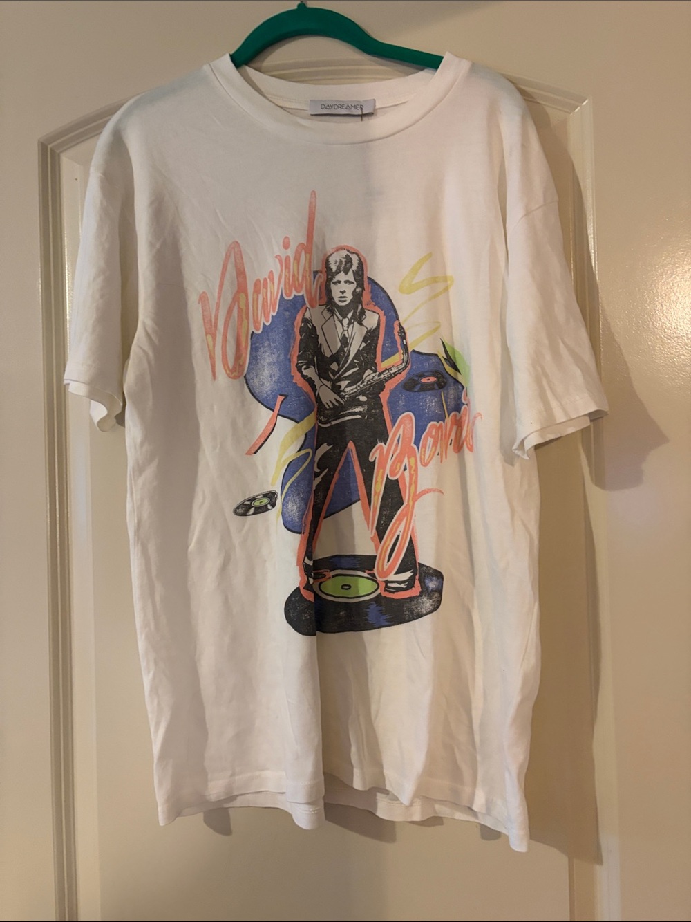 Daydreamer White Vintage Graphic David Bowie Tee